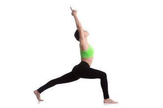 Warrior pose invokes the spirit of the mythical warrior Virabhadra